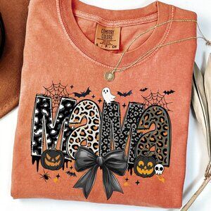 NEW Comfort Colors Vintage Spooky Mama Halloween Soft Cotton Tee Shirt for Women